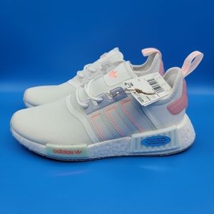 Adidas NMD R1 Originals White Pink Women's Running Shoe Size 8 Gym Walking New